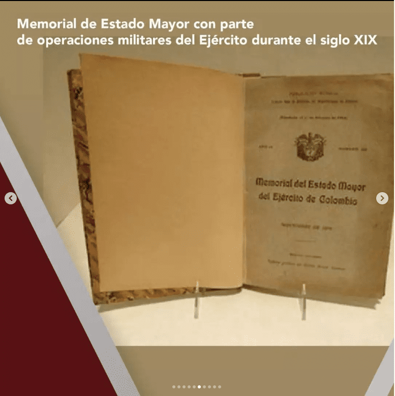 Memorial de Estado Mayor con parte de operaciones militares del Ejército durante el Siglo XIX