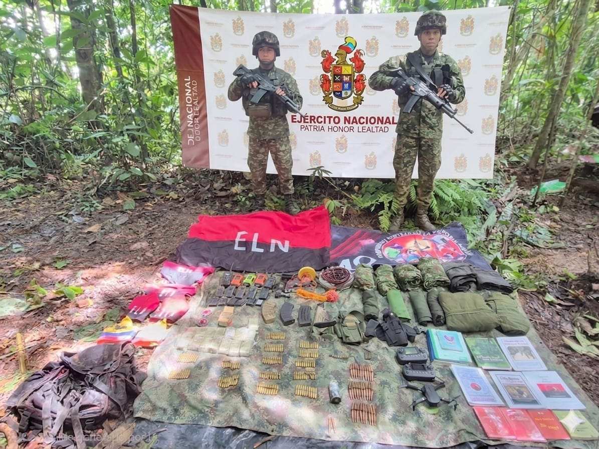 El olfato de Princesa permitió al Ejército ubicar un depósito ilegal de la comisión mixta del Eln y del grupo residual 36 de las Farc en Antioquia