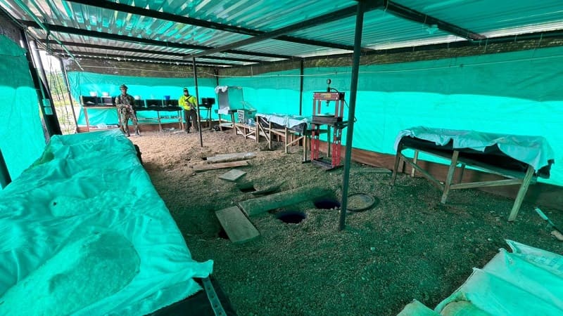 Disguised as a farm and hidden underground: The Army and Police dismantled an ELN underground coca-growing megacomplex in southern Cesar that produced one ton of cocaine per month