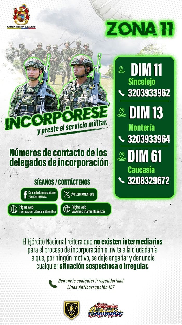 Ejército Nacional avanza en la convocatoria para los jóvenes que deseen prestar el servicio militar