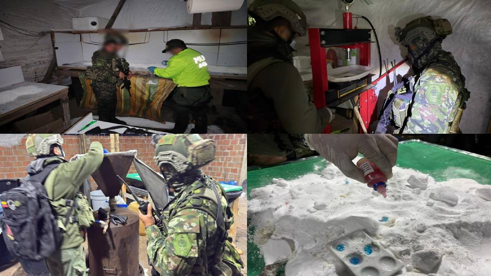 The Army discovers two cocaine processing laboratories consisting of 17 structures in Cauca and Nariño