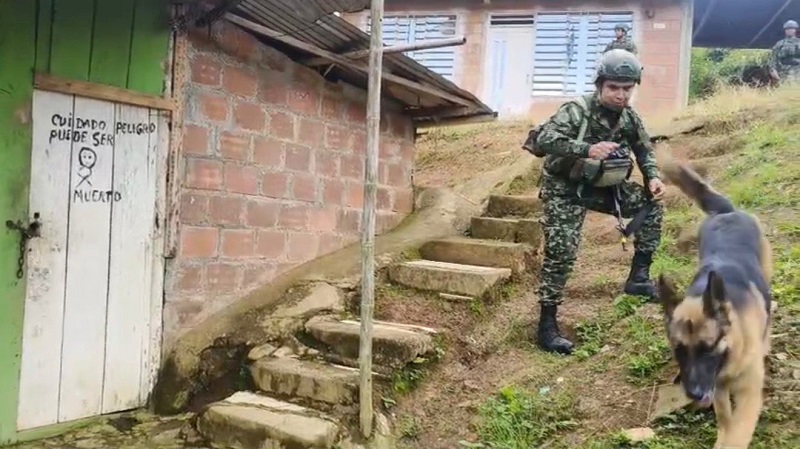 The National Army neutralized two explosive devices near a school and a home in El Plateado, Cauca