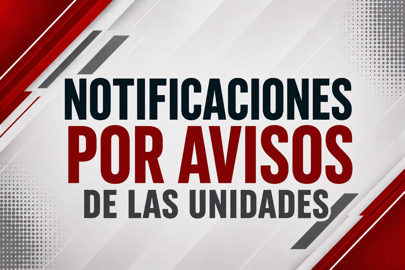 Notificaciones por Avisos de las Unidades