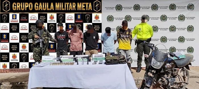 Finance unit of the self-proclaimed “Iván Merchán” Front dismantled: eight arrested and one minor rescued in Mapiripán, Meta